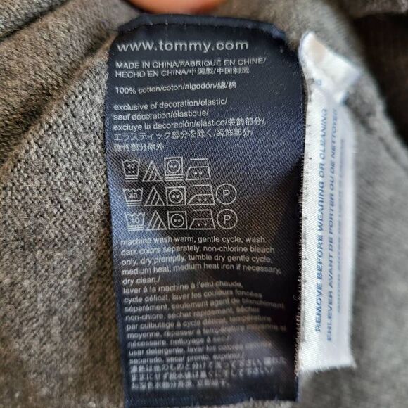 TOMMY Hilfiger Cotton Sweater Grey Knit Size XXL 90s Vintage Y2K - Picture 5 of 5